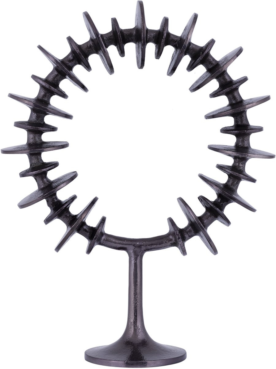 PTMD Awet GunMetal Gietaluminium Ring Sculptuur Rond L