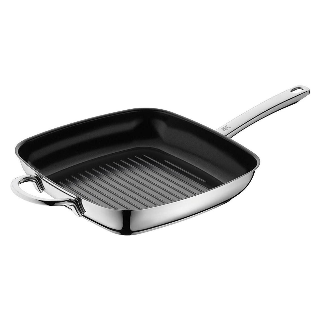 WMF Durado Keramik-Grillpfanne 28cm, TransTherm Universalboden, leicht zu reinigen (Grillpfanne, Edelstahl) (748446021)
