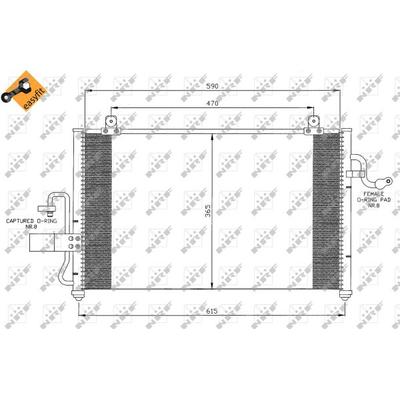 NRF Kondensator, Klimaanlage EASY FIT 35425 für DAEWOO