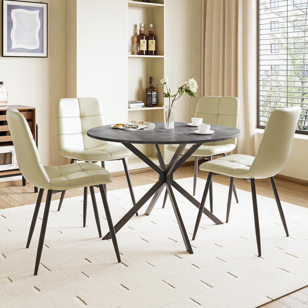 Norden Home 4 -Person Dining Set Beige/Grey 4