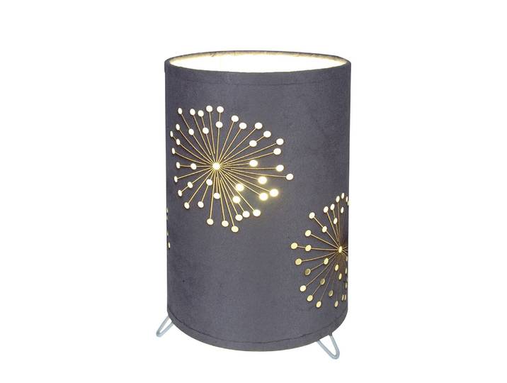 home24 Tafellamp Dandelion Ø 15cm zilver Metaal/kunststof E14