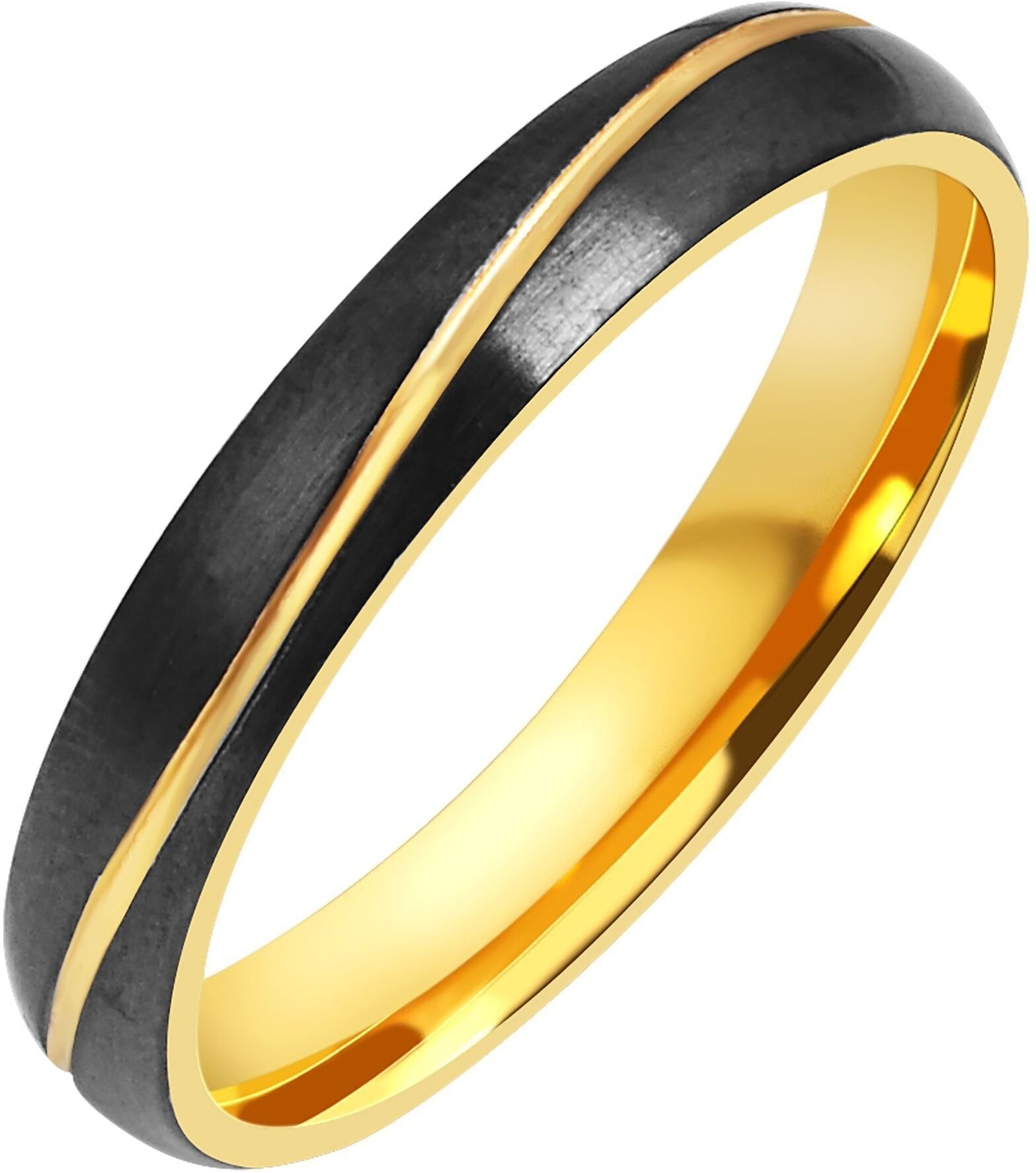 Partnerring AKZENT "Arvid, langlebig" Gr. 58, bunt (bicolor), Fingerringe, Herren, 58, Edelstahl, Partnerring