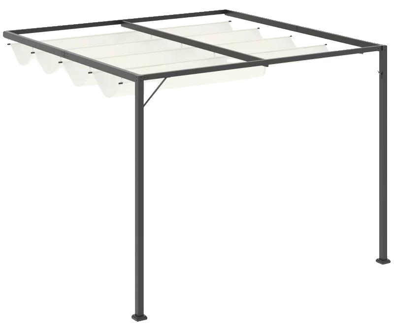 Außenpavillon, 3 x 3 Meter, UV-Schutz, windresistent, regensicher, verstellbarer Schutz