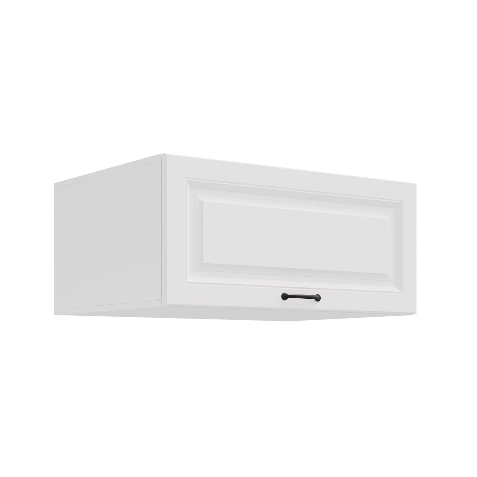 Aufsatzschrank Hochschrank 80 cm STILO Weiss Küchenzeile Küchenblock Küche