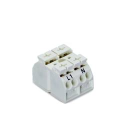 WAGO 862-1652 Geräteanschlussklemme 24 mm Federklemme Belegung: ohne PE-Gehäuse Kontakt Weiß 500 St. Package