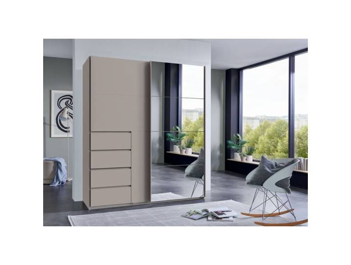 Kleiderschrank Cathy KASCHMIR, ABS. SPIEGEL GRIFFE KASCHMIR Mischholz B 180 cm