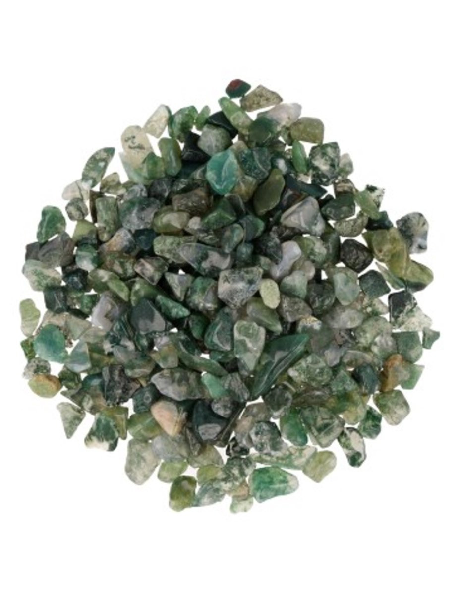 Agaat mos trommelstenen 250 g