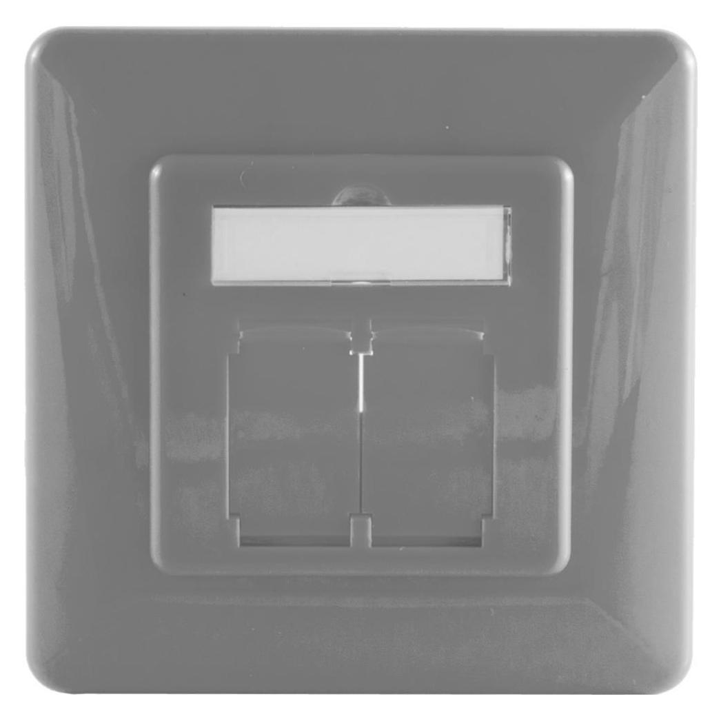 S-Conn Zentralstück inkl. Abdeckrahmen silber-grau (BS74281-GR)