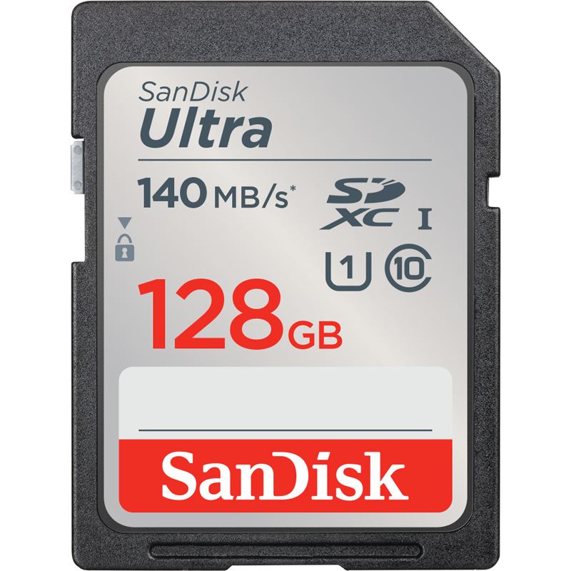 128GB SanDisk SDXC ULTRA 140MB/s Class 10 UHS-I