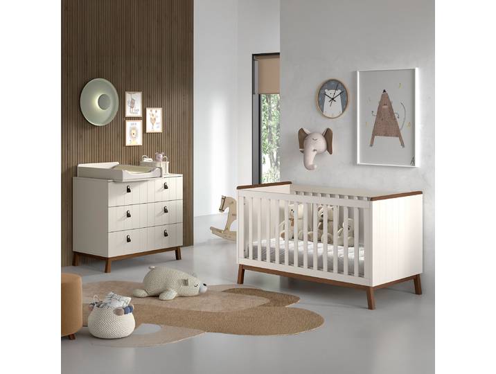 Babyzimmerset Sezane 2-teilig 70 x 140cm Weiß/Beige