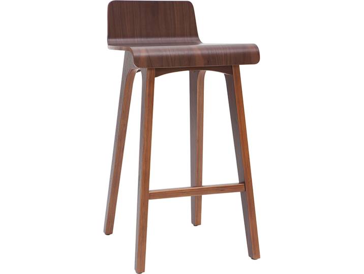 Chaise de bar scandinave bois foncé H65 cm BALTIK
