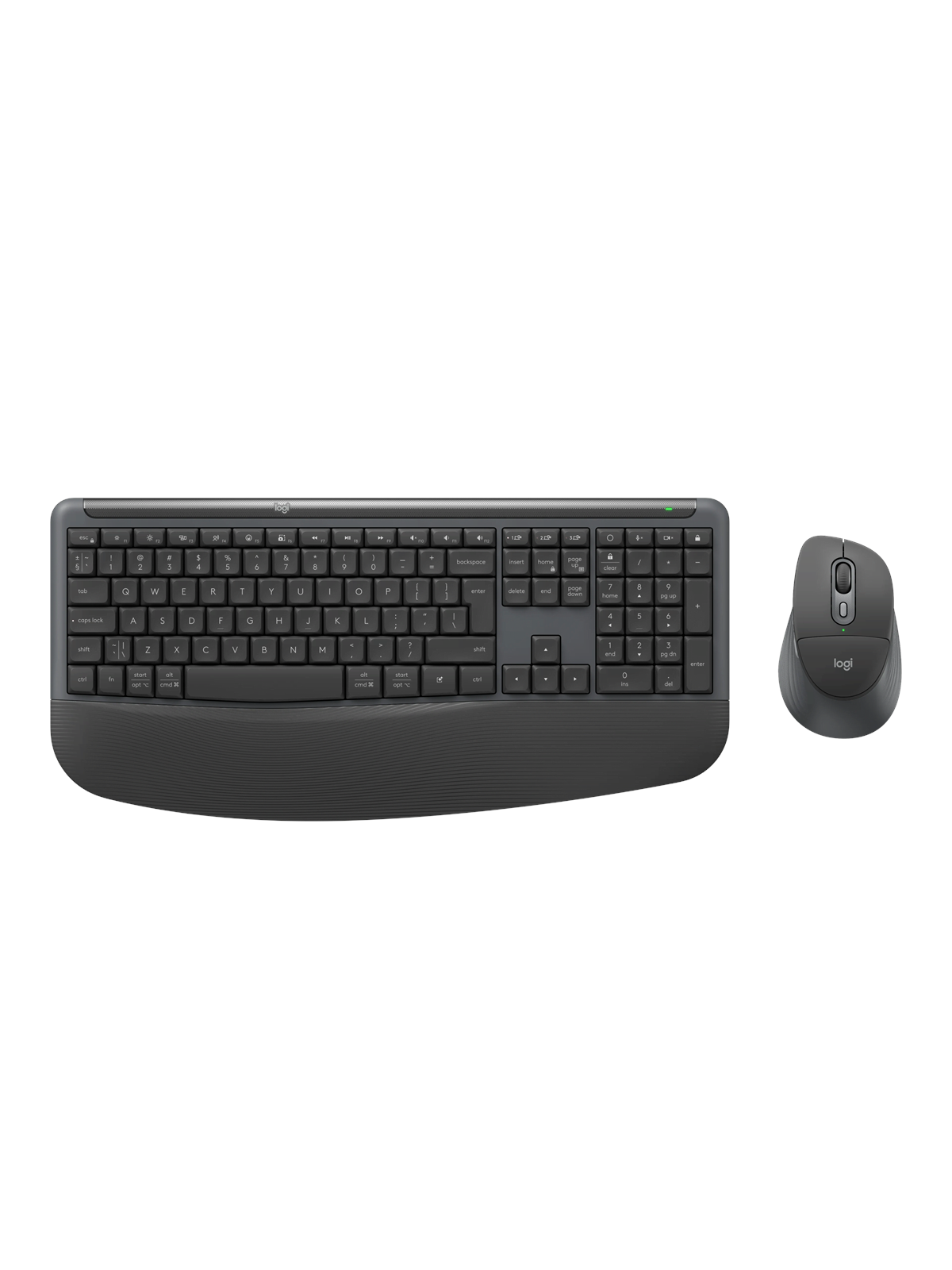 Logitech Signature Comfort Plus Combo MK880 (Graphite) - Tastatur & Maus Set - Full-Size - Englisch (US) - Grau