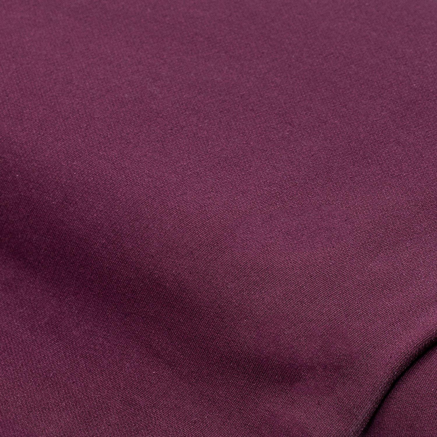 Sweatstoff "Basic" mit gerauter Innenseite, aubergine