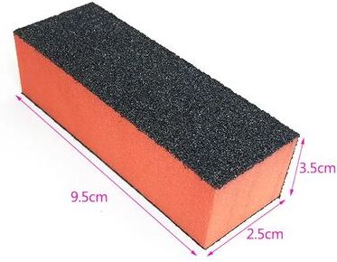 Inspire Essentials Sponge Nail Buffer Blocks 3 Way Nail Polishing Manicure Set 100 Pack 100pcs Orange