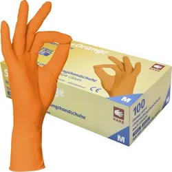 Nitrilhandschuhe Ampri Style Orange L puderfrei, unsteril, 100 Stück/Box