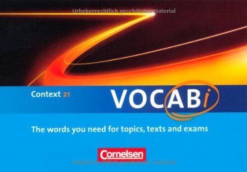 Schwarz, Prof. Hellmut - Context 21 - Zu allen Ausgaben: C21 VOCABI: Vokabeltaschenbuch mit Themenwortschatz - Preis vom 11.10.2026 03:10:56 h