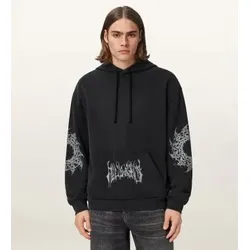ALL SAINTS für Herren. M011NF Kapuzenpullover Helvette schwarz (L), Lässig, Baumwolle, Langarm