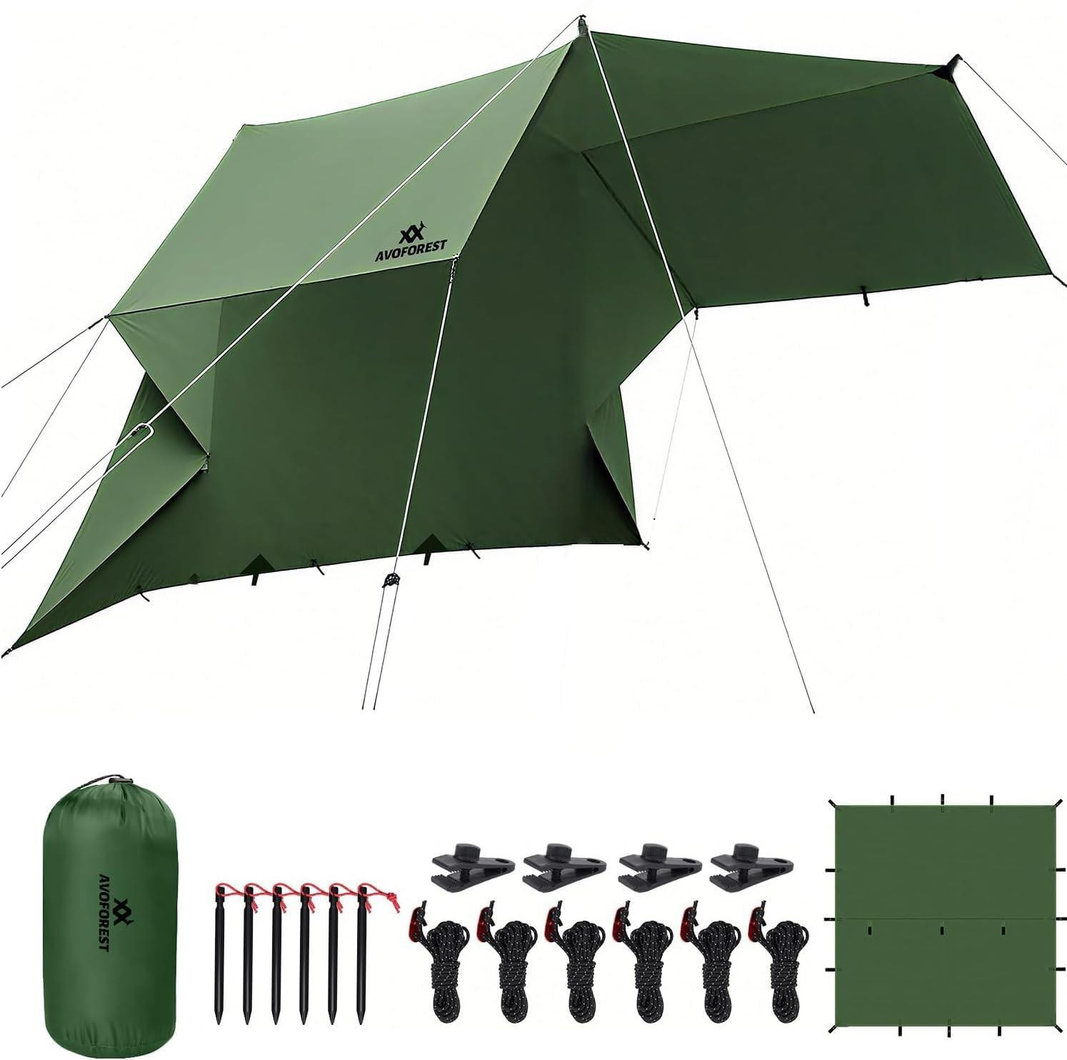 Waterdichte Tent Tarpaulin met 19 oogjes en accessoires, 3 x 4 m