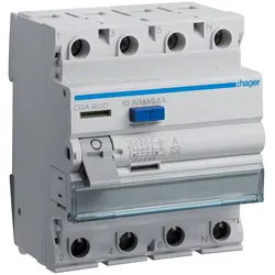 Hager CGA 463 D, FI-Schutzschalter 63A, 500mA, Typ A, 4polig