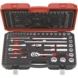 FORMAT Steckschlüssel Set 1/4" +1/2" 55-teilig
