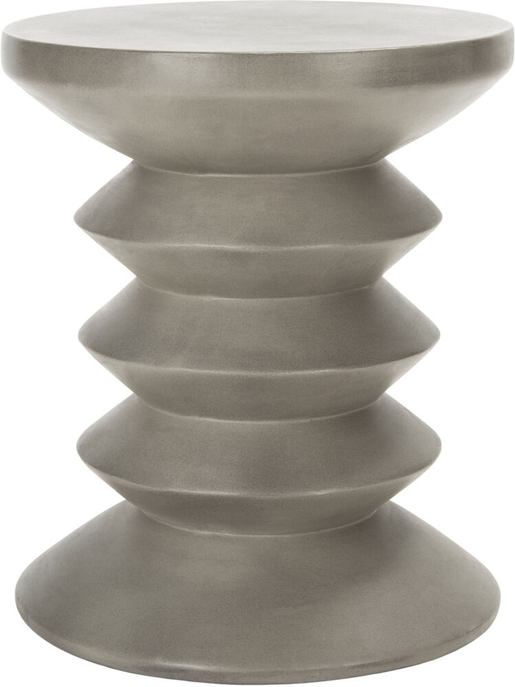 Metro Catrece Outdoor Concrete Accent Stool Grey 45cm H X 38cm W X 14.96cm D