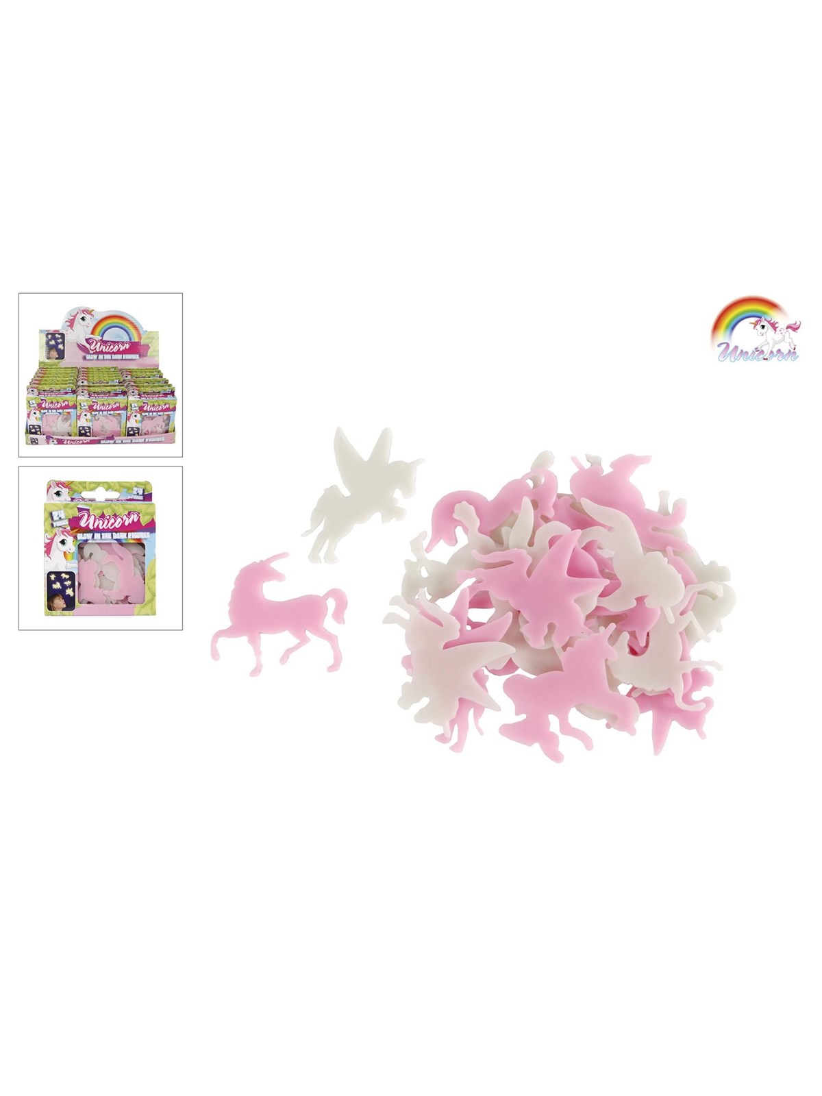 Pocket Money Glow In The Dark Unicorn's 24 pcs