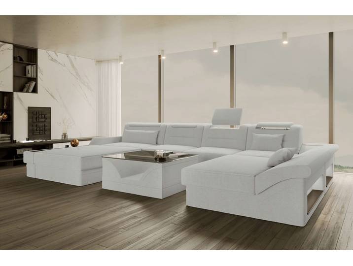 Wohnlandschaft Monza U Form Stoffsofa
