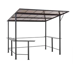 GreenYard Grillpavillon NICOSIA aus Aluminium, ca. 300 x 300 x 277 cm - Anthrazit
