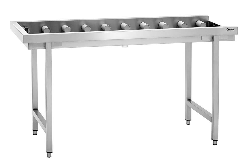 Bartscher Ablauftisch KTS5000, 1600x645 mm, für Korbtransportspülmaschine, Sensorstopp