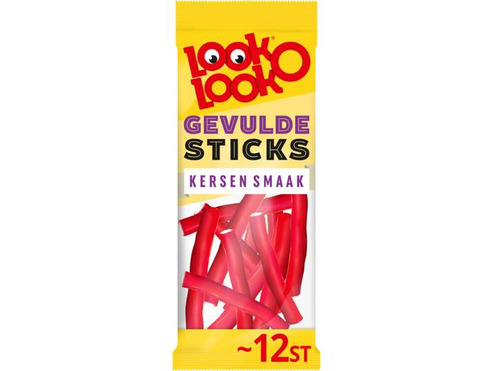 Look-O-Look Gevulde Kersen Sticks- 115 g