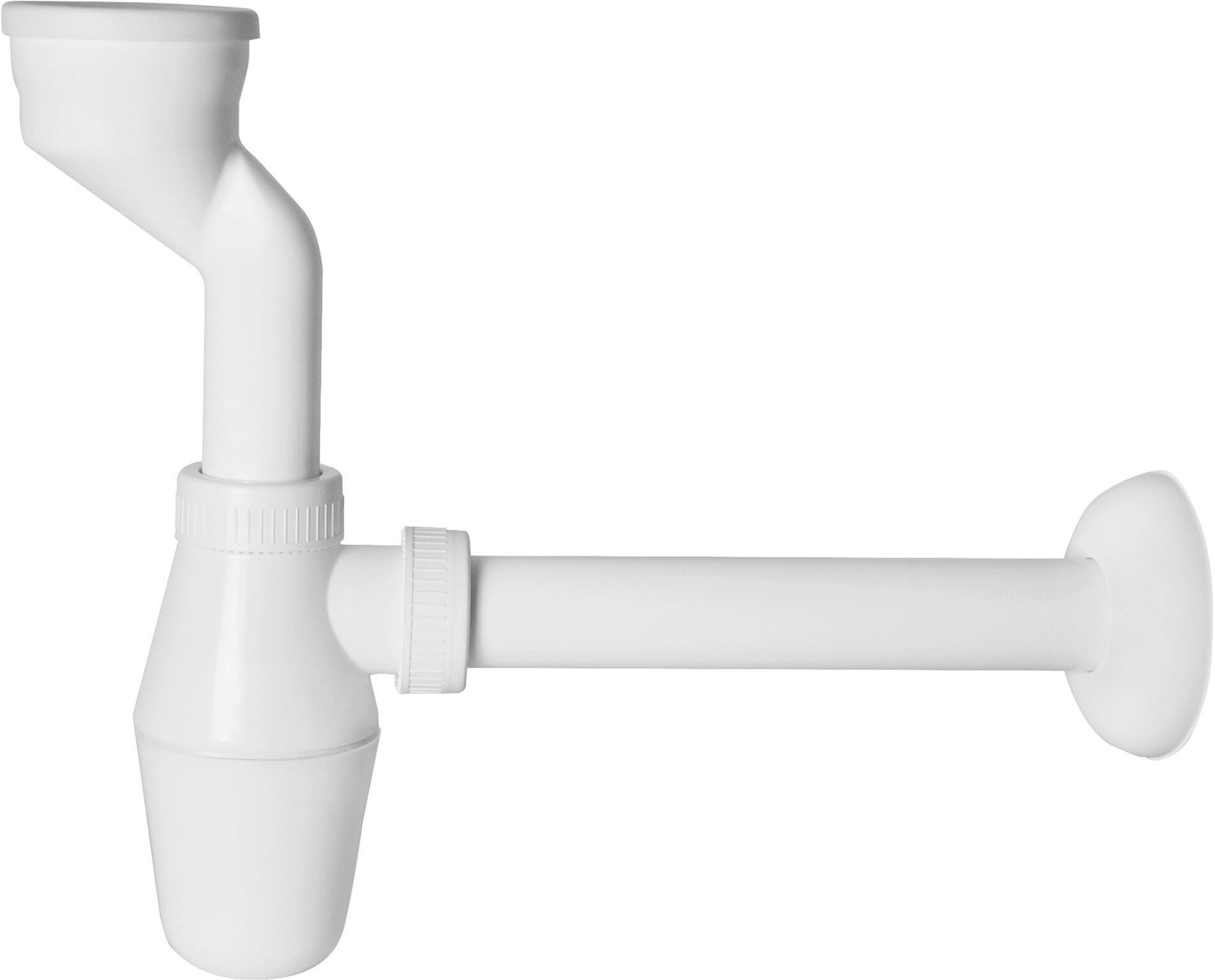 Styletech SIFONE ORINATOIO ESTERNO MURO  ABS BIANCO SCARICO Ø 32 mm L 230 mm