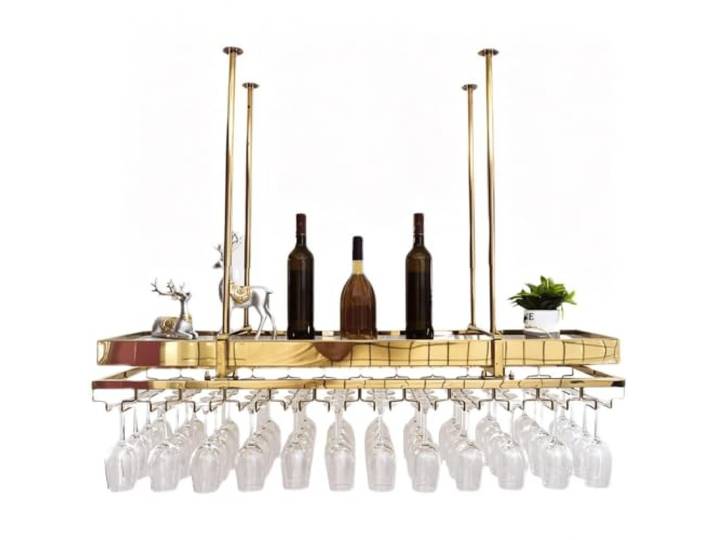 Cenz-888 Weinregal Aufbewahrungsregal for Tassen Und Flaschen An Der Bar Weinlagerregal, integrierte Lagerung(Klein)