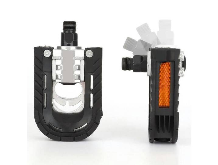 Fahrradpedale Klapppedal Alu mit Reflektoren & Anti-Rost, Schwarz, Metall, 7x1.5x12.5 cm, Freizeit & Co, Sport & Fitness, Fahrräder, Fahrradzubehör