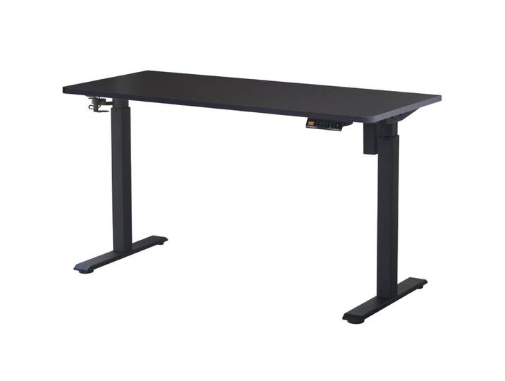 Bureau assis-debout électrique réglable 72-120 cm - ports usb - noir