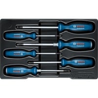 Schraubendreher-Set SL/PH/PZ/TX Professional, 6-teilig blau/schwarz, 2x mit Schlagkappe