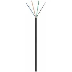 Dsit CAT6 Outdoor Netzwerkkabel, S/FTP, AWG 26/7 (Flexibel), 305 Meter, Schwarz, CCA (UTP, CAT6, 305 m), Netzwerkkabel