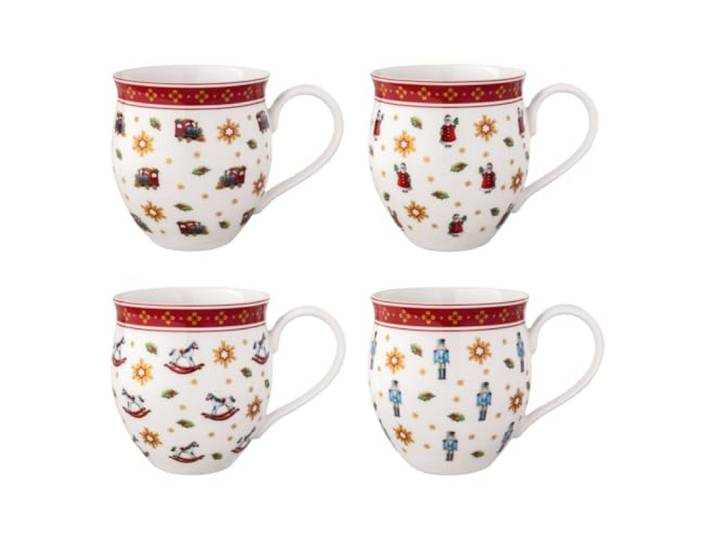 Villeroy & Boch - Toy’s Delight ensemble de mugs anniversaire 4 pièces multicolore\, mugs à café\, tasses à café\, motif de Noël\, vaisselle de Noël\, porcelaine premium