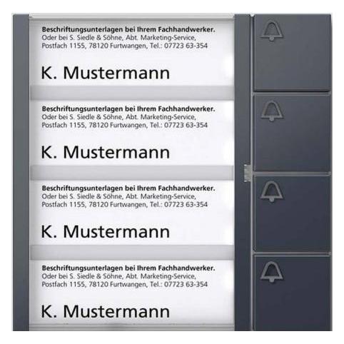 Siedle Bus-Tasten-Modul anthrazitgrau BTM 650-04 AG (210004910-00)