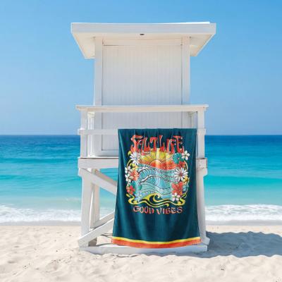 Sunrise Vibes Beach Towel by Prepac Manufacturing in Navy (Size ONE SIZE)