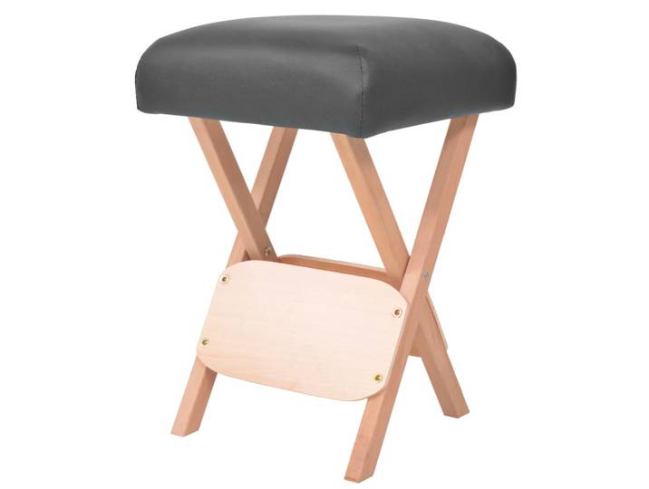 vidaXL Massage-Klapphocker 12 cm dicker Sitz Schwarz