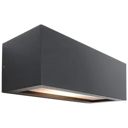 Deko-Light Outdoor Wandleuchte RILONGO, Up & Down, IP54 IK05, 220-240V, E27 max. 15W, Alu-Druckguss, geschlossen, dunkelgrau D-730330