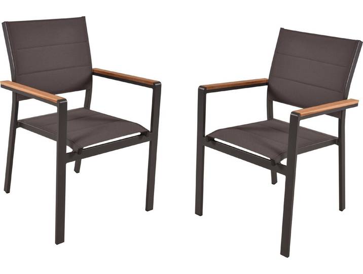 Garden Pleasure Stapelstuhl DAVINA, 2er Set (Set, 2 St), stapelbar