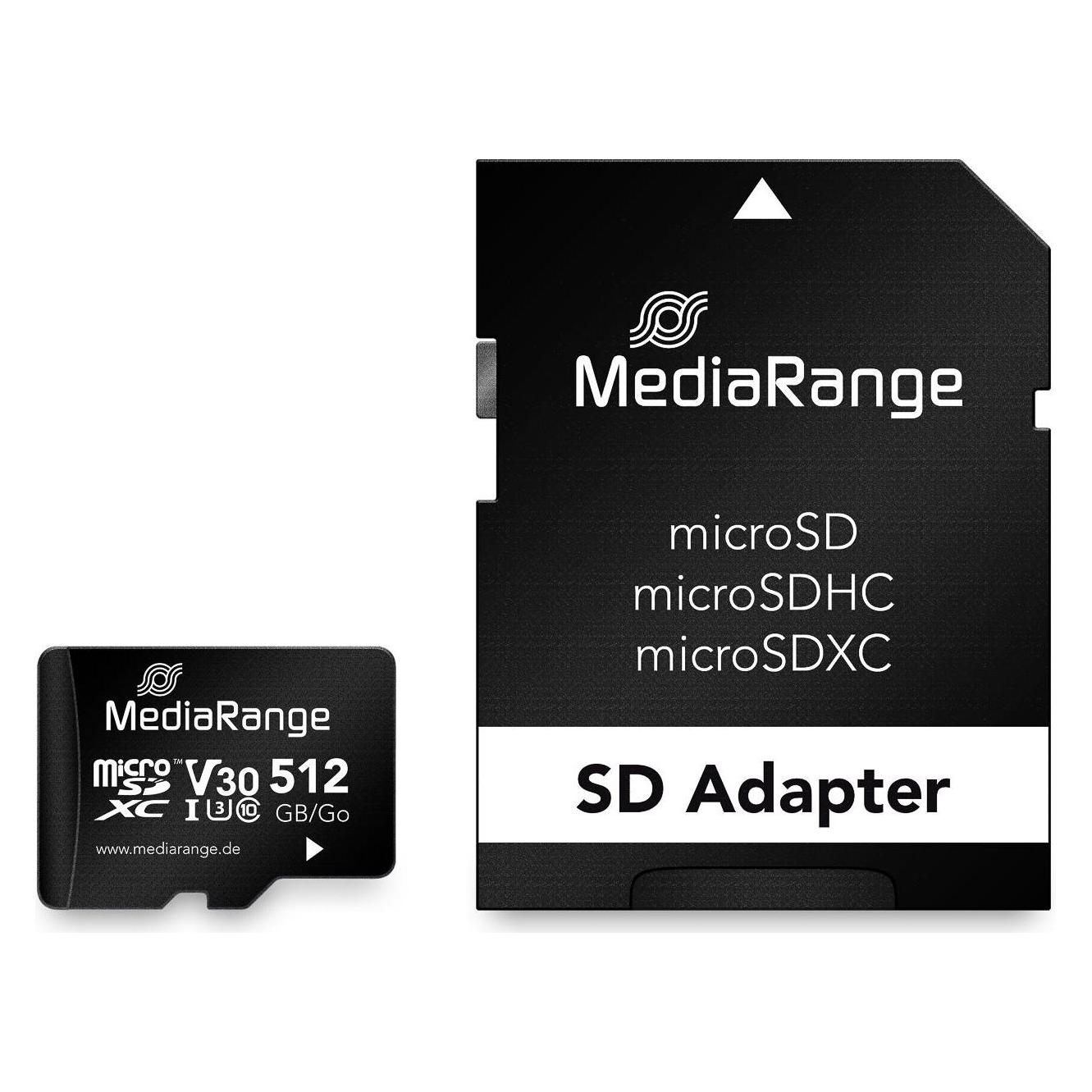 MediaRange MICRO SDXC KARTE 512GB (512 GB, microSDXC, U3, UHS-I) (MR947)