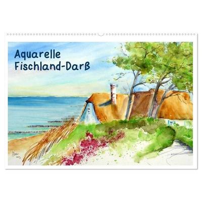 Aquarelle - Fischland-Darß (Wandkalender 2027 DIN A2 quer), CALVENDO Monatskalender