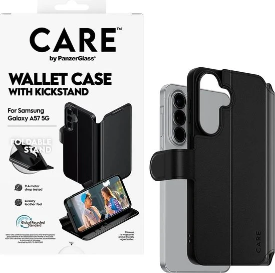PanzerGlass CARE Handyhülle Samsung Galaxy A57 Wallet Kickstand