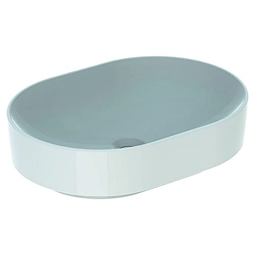 Geberit VariForm elliptische wastafel, wit, 550 x 400 mm, zonder kraangat en zonder overloop, 500.774.01.2