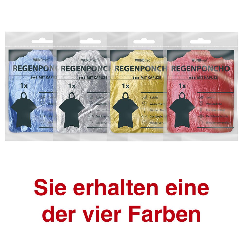 WUNDmed® Regenponcho farbsortiert Einheitsgröße 15-001