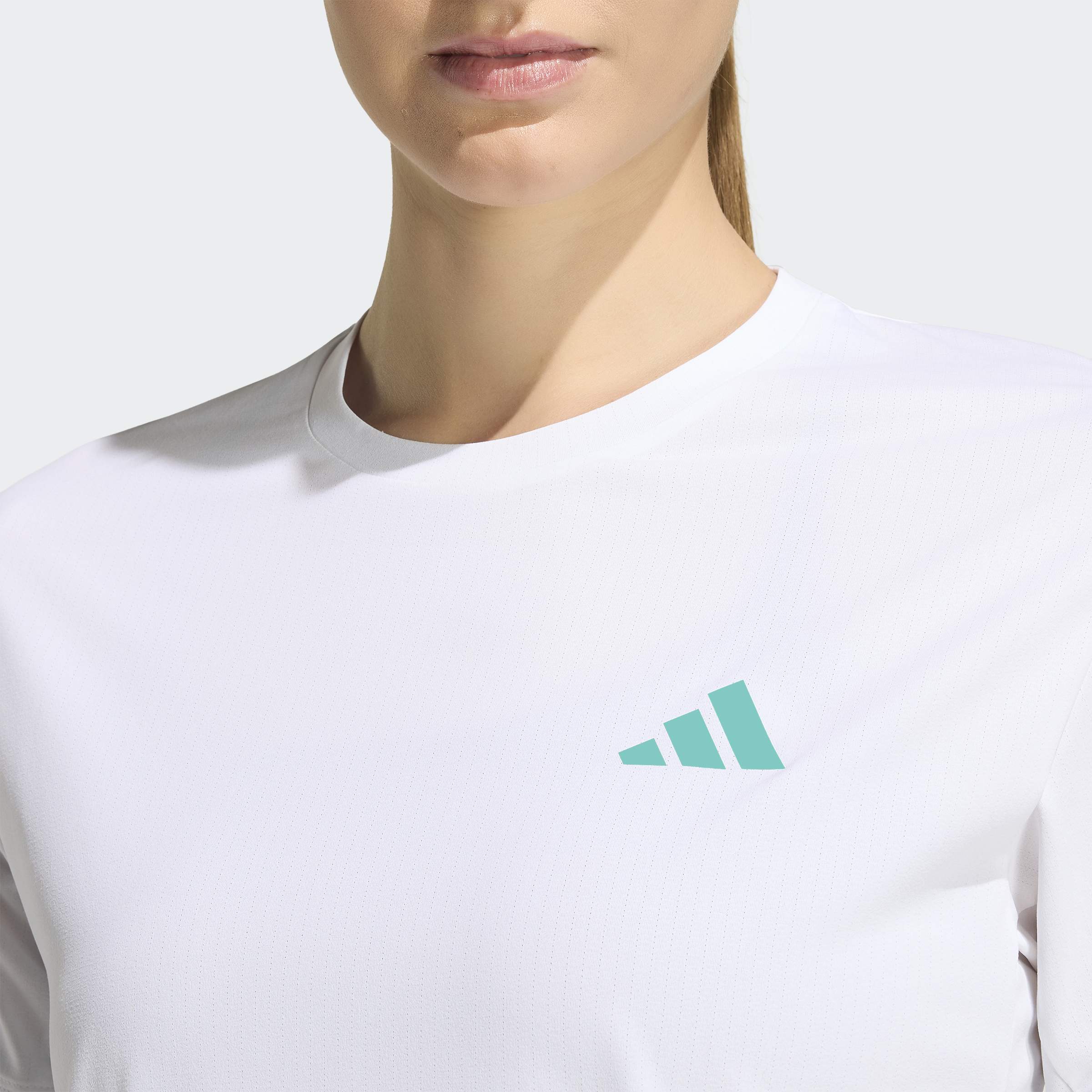 Laufshirt ADIDAS PERFORMANCE "ADI365 CLIMACOOL", Damen, Gr. XS, weiss (weiß, schwarz, equipment grün), Obermaterial: 100% Polyester, Rundhals, Shirts Laufshirt weiß, schwarz, equipment grün XS