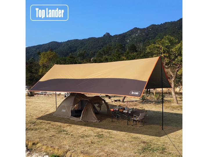 Top Lander Grande bâche de Camping imperméable Oxford 4X6 auvent extérieur abri solaire tente auvent touristique ombre pour plusieurs personnes