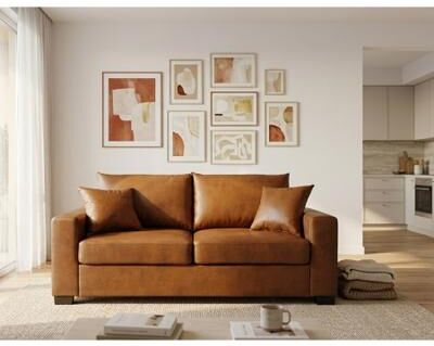 Loedds 69-Inch 2-Seat Upholstered Sofa with Pillows